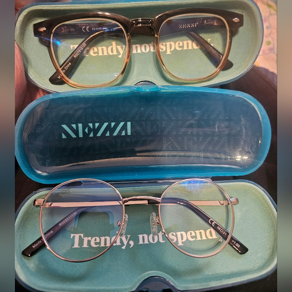 Zenni Optical Reading Glasses +1.00 Womens Eyewear Lot Of 2 Pairs
